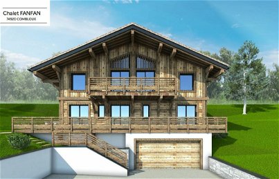 Individual chalet post and beam view mont-blanc 2546235317