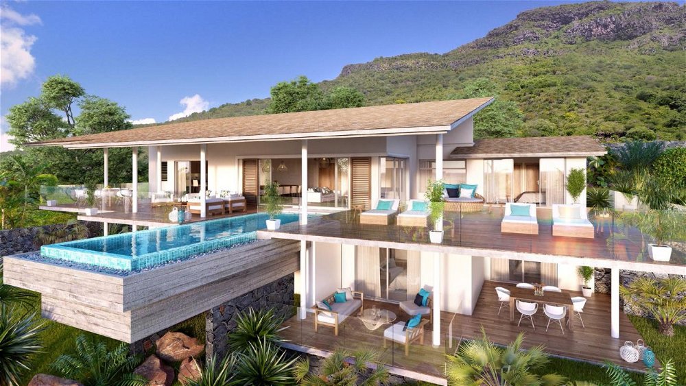 Prestigious villa for sale in Rivière Noire, Mauritius, with exceptional view of the sea and Le Morn 670413001