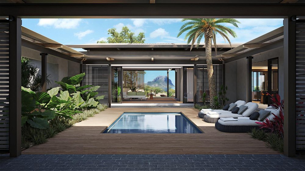 Luxury bioclimatic villa for sale within a golf estate in Black River, Mauritius, with access to 5* 2055183736
