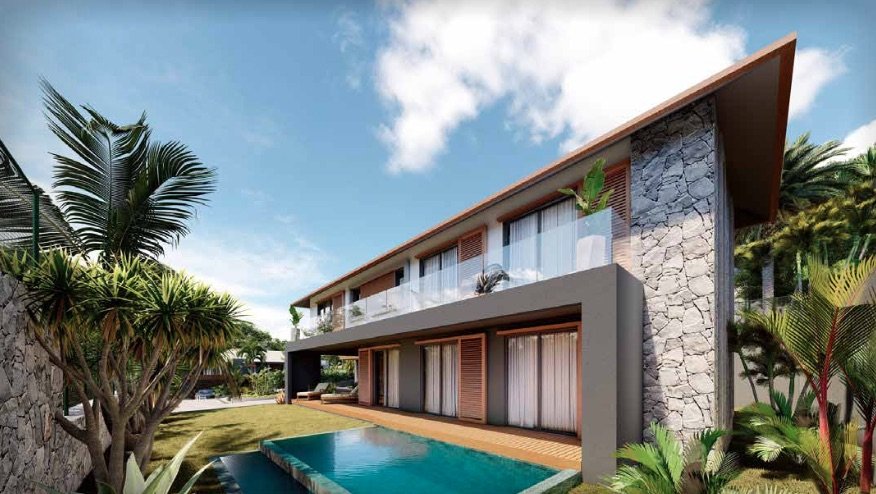 Luxury Villa with Ocean and Morne Views for Sale in a Prestigious Gated Estate in Rivière Noire, Mau 1106543275
