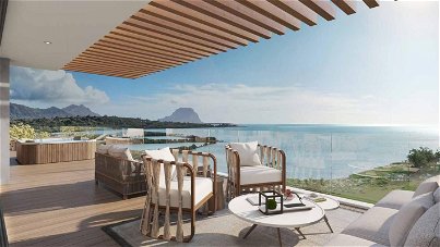 Superb penthouse for sale in a beachfront residence overlooking Le Morne Brabant located in Black Ri 213567449